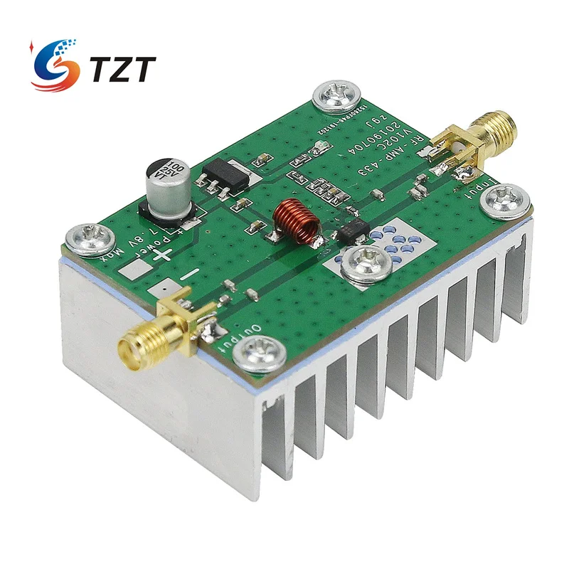 TZT 433MHz 8W/1MHz-700MHz 3.2W Power Amplifier Board RF HF High Frequency Amplifier Digital Power Amp