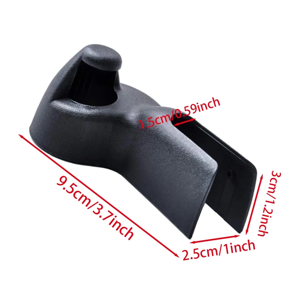 1Pcs Rear Wiper Arm Cap Cover For Jeep Wrangler JK 2007-2016 68002491AA 9.5*2.5*3cm/3.7*1*1.2inch Black PBT Material Auto Parts