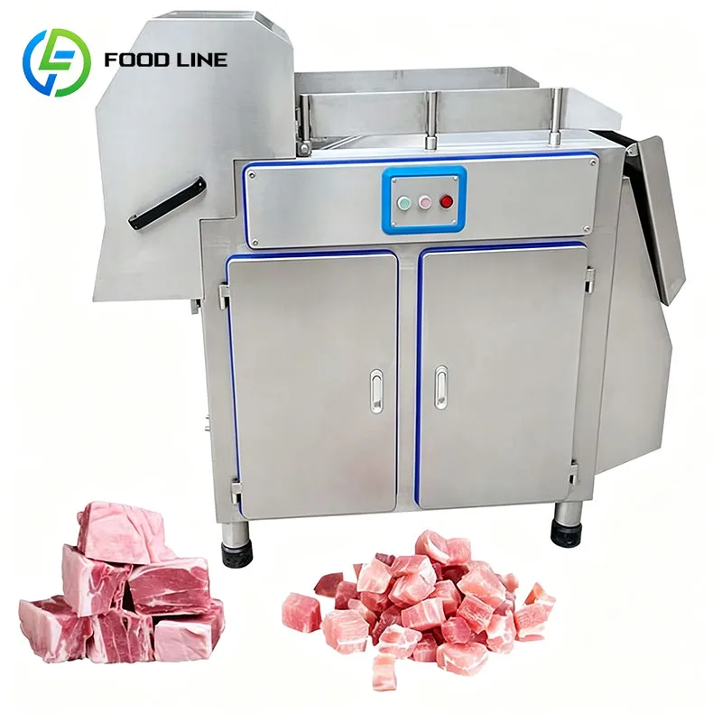 Food Cube Cutter Commercial Meat Dicing Machine for Beef Pork Potato Carrot and Stew Food Preparation Customized
