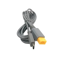 2M high quality  gray cable For wii u game console PD power charger  charging cable 15V