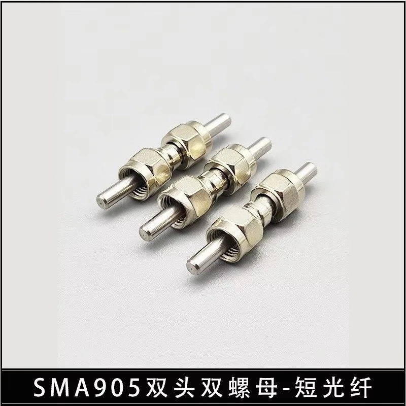 600um SMA905 Double Head Fiber Jumper, Large Aperture Metal Insert Short Spectrometer Cable With Double Nut
