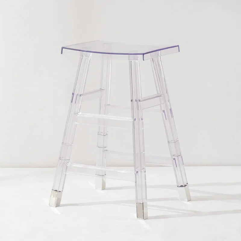 

Nordic designer Transparent backrest Internet celebrity bar chair Front desk bar Cafe Milk tea shop