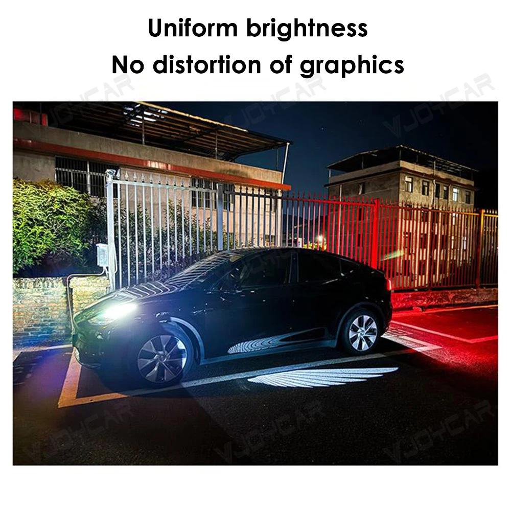 New Angel Wings Welcome Light for Tesla Model Y 3 Romantic Atmosphere Dynamic Projection Floor Lamp