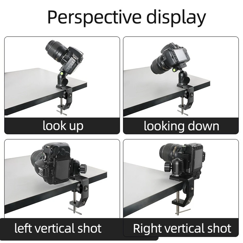 ABHU Универсальный 1/4 многоугольный регулируемый настольный экран, настольная перегородка, адаптер для установки, кронштейн, фиксатор, C-образный зажим