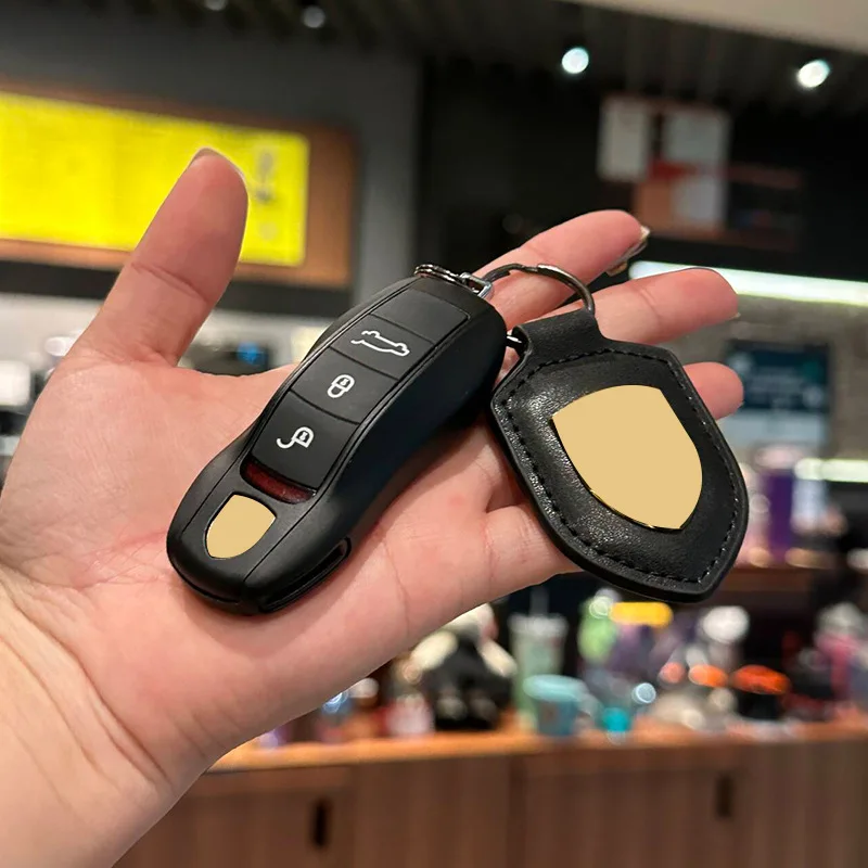 

For Porsche Cayenne 718 Panamera 911 Macan Boxster Cayman ABS Frosted Black Remote Car Key Case Replace Cover Accessories