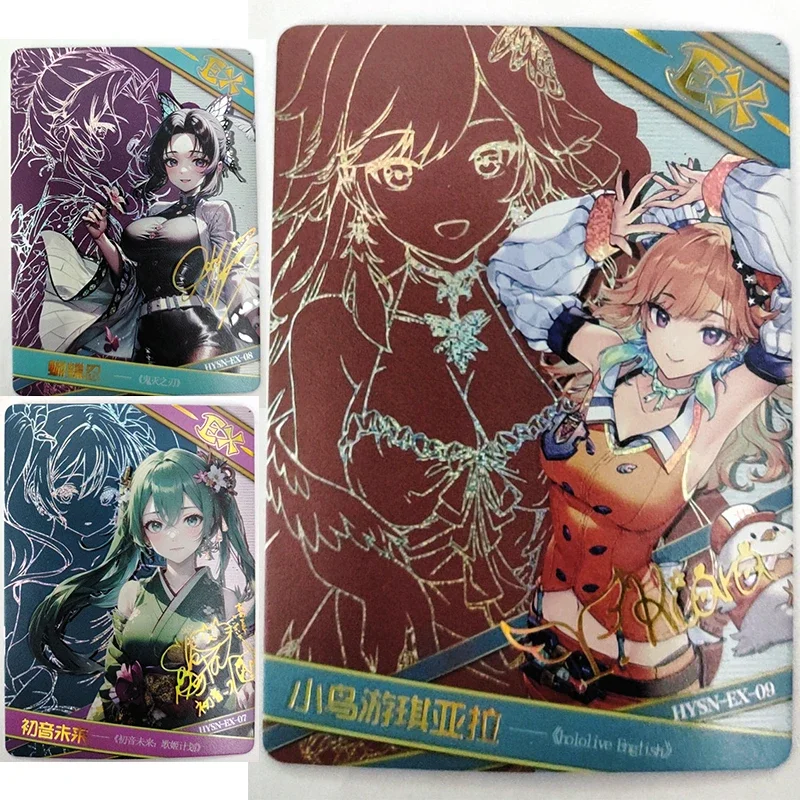 Goddess Story EX Bright Gold Line Signature Card Hatsune Miku Kochou Shinobu Anime Card Collectible Christmas Birthday Presents