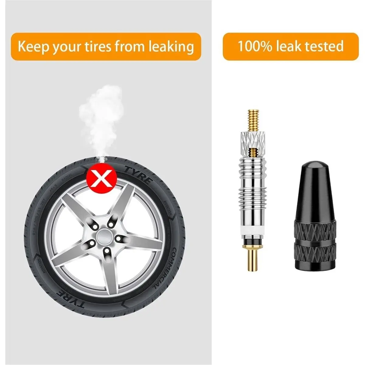 1set French Valve Core Bicycle Set, 21 Pieces, Includes Valve Core Removal Tool, French Valve Cores, and Valve Caps
