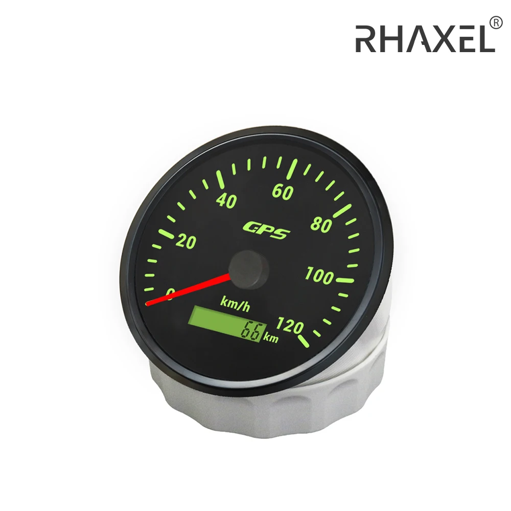 RHAXEL 110mm GPS Speedometer Odometer 0-60 0-80 0-120 0-200 km/h with 7 Colors Backlights 12V 24V for Truck ATV Car Auto
