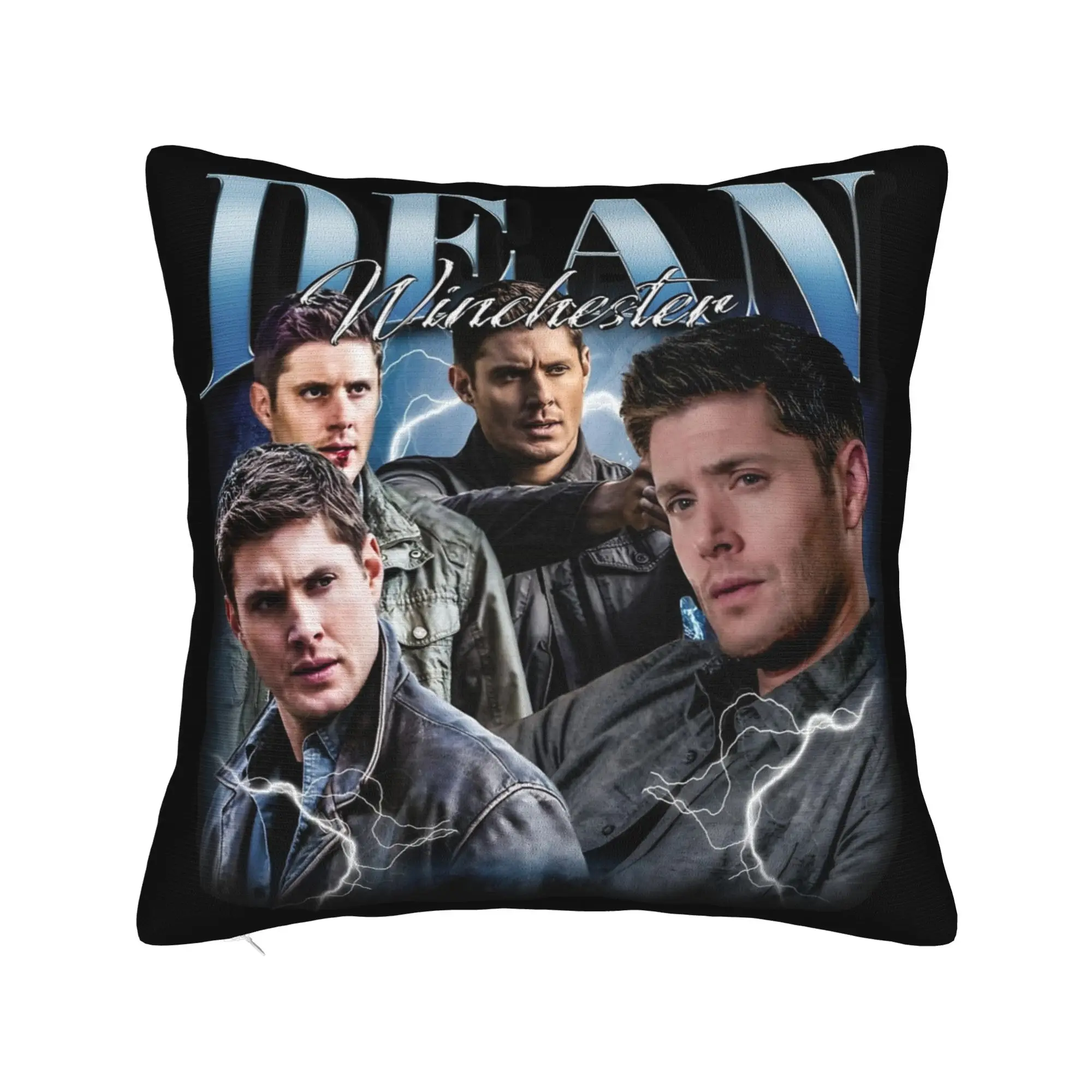 Vintage Dean Winchester Supernatural Pillowcase Double-sided Printing Cushion Cover Gift  Pillow Case Cover Home Square 40X40cm