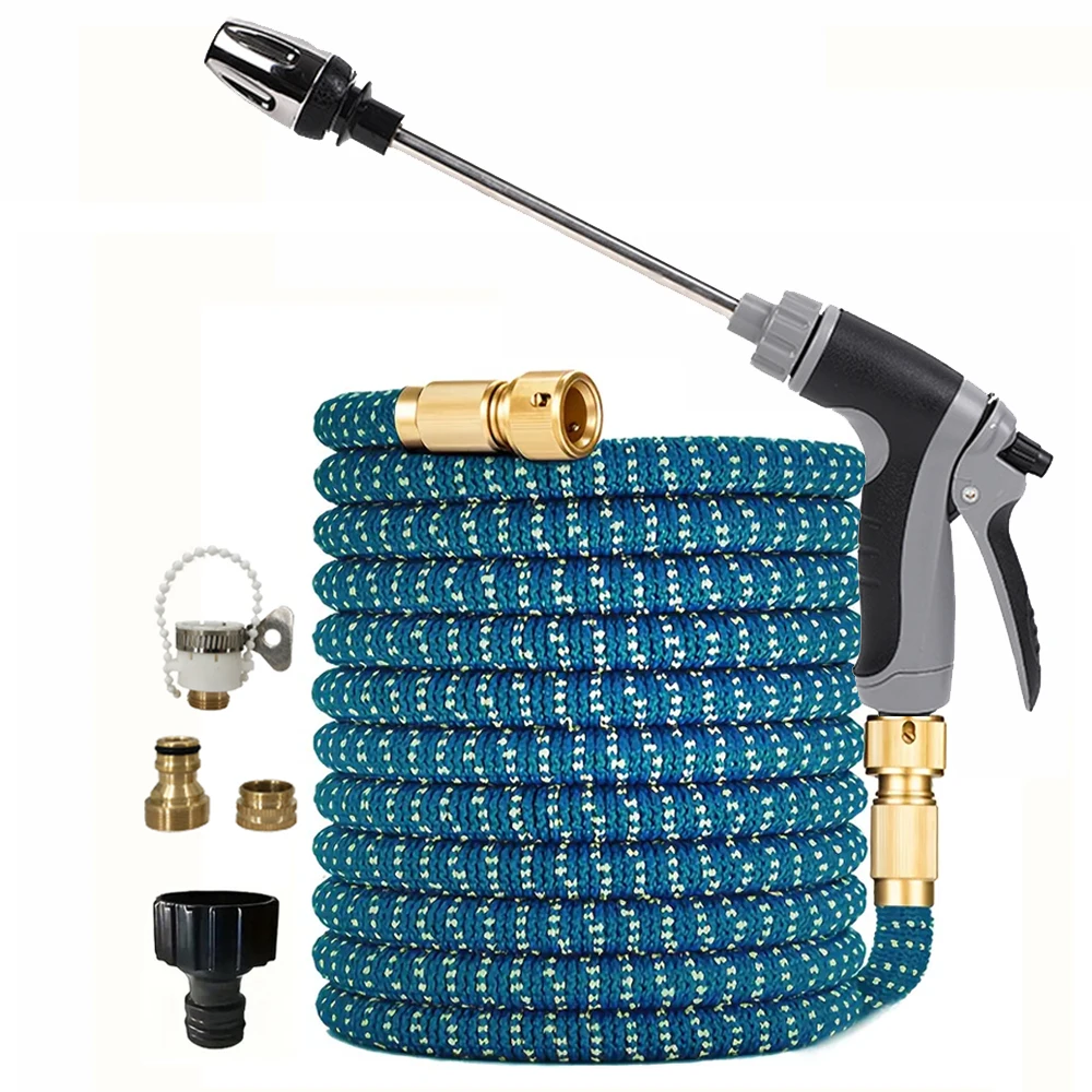 FLOWERS SPRAL Expandable Garden Hose Reel High Pressure Flexible Watering Hose For Car Wash And Garden Irrigation