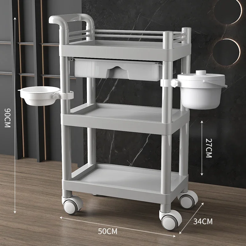 

Salon Furniture Cart Wheels Storage Auxiliary Eyelash Organizer Beauty Mobile Trolley Manicure Support Hairdresser Rollers