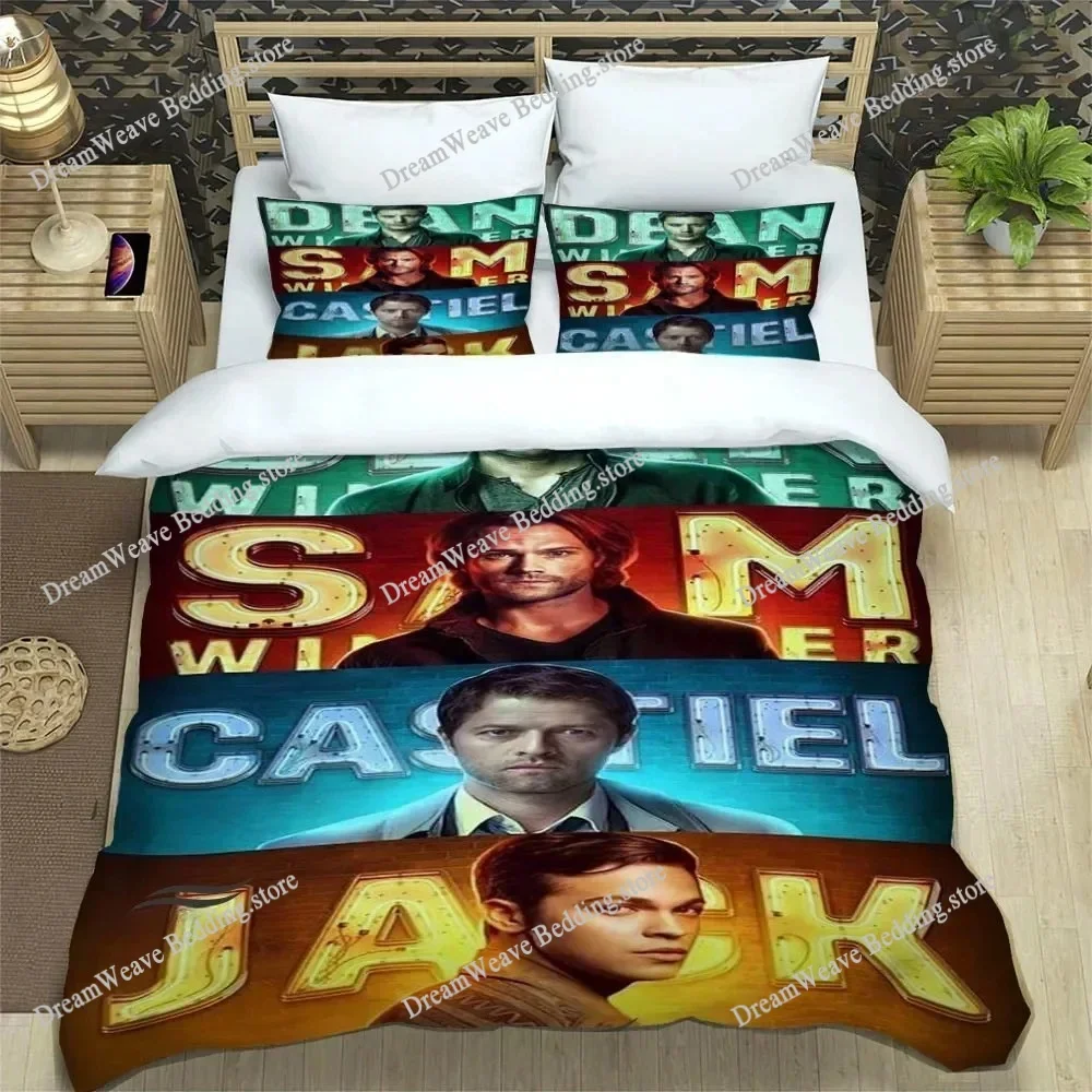 

New TV Series Supernatural Bedding Set Single Twin Full Queen King Size Bed Set Adult Kid Bedroom Duvet Cover Set Home Textiles7