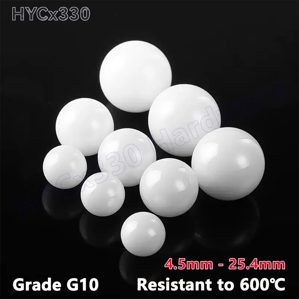 Ø4.5mm - 25.4mm ZrO2 Ceramic Bearing Balls Zirconium Oxide Smooth Round Beads G10 Precision 4.5 4.763 5 5.159 5.5mm to 25.4mm