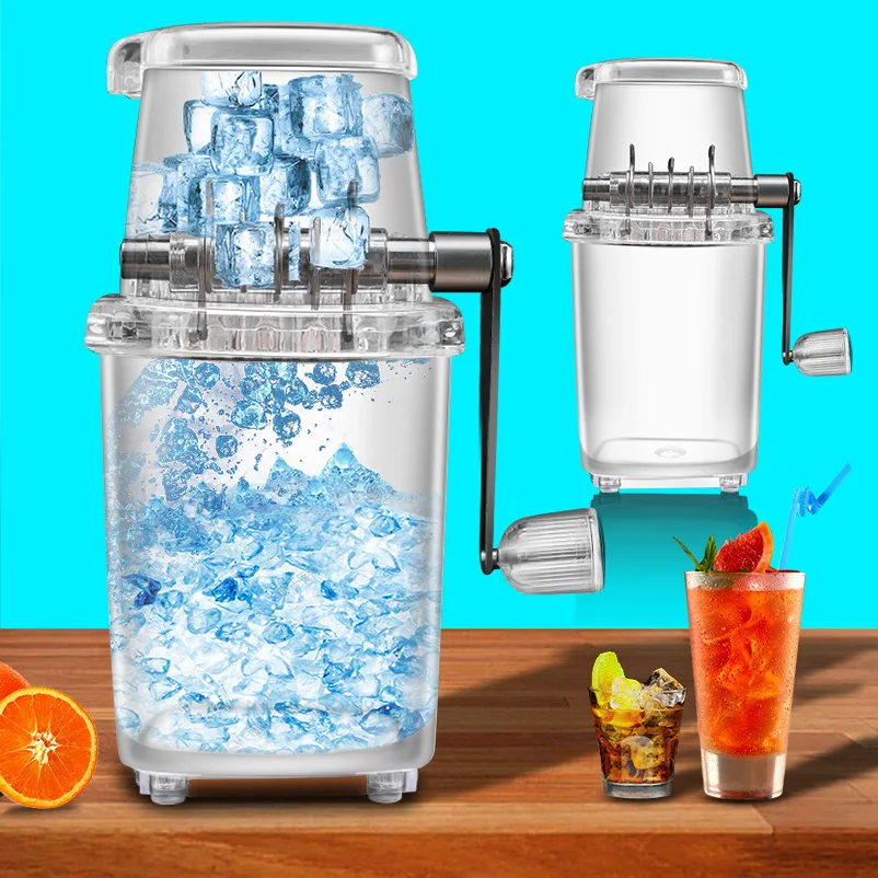 2025 New Manual Ice Crusher Portable Hand-cranked Ice Maker Household Multifunctional Smoothie Beverage Tool