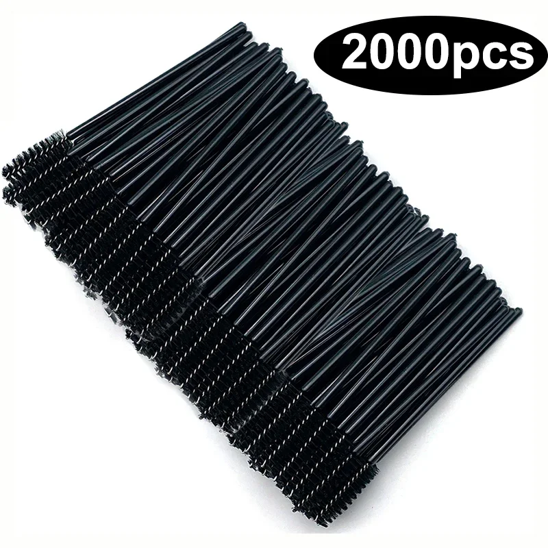 Wholesale 50/1000/2000pcs Eyelash Brush Mascara Wands Wholesale Spoolies Eyebrow Lash Cleaning Brushes Applicator Makeup Tools