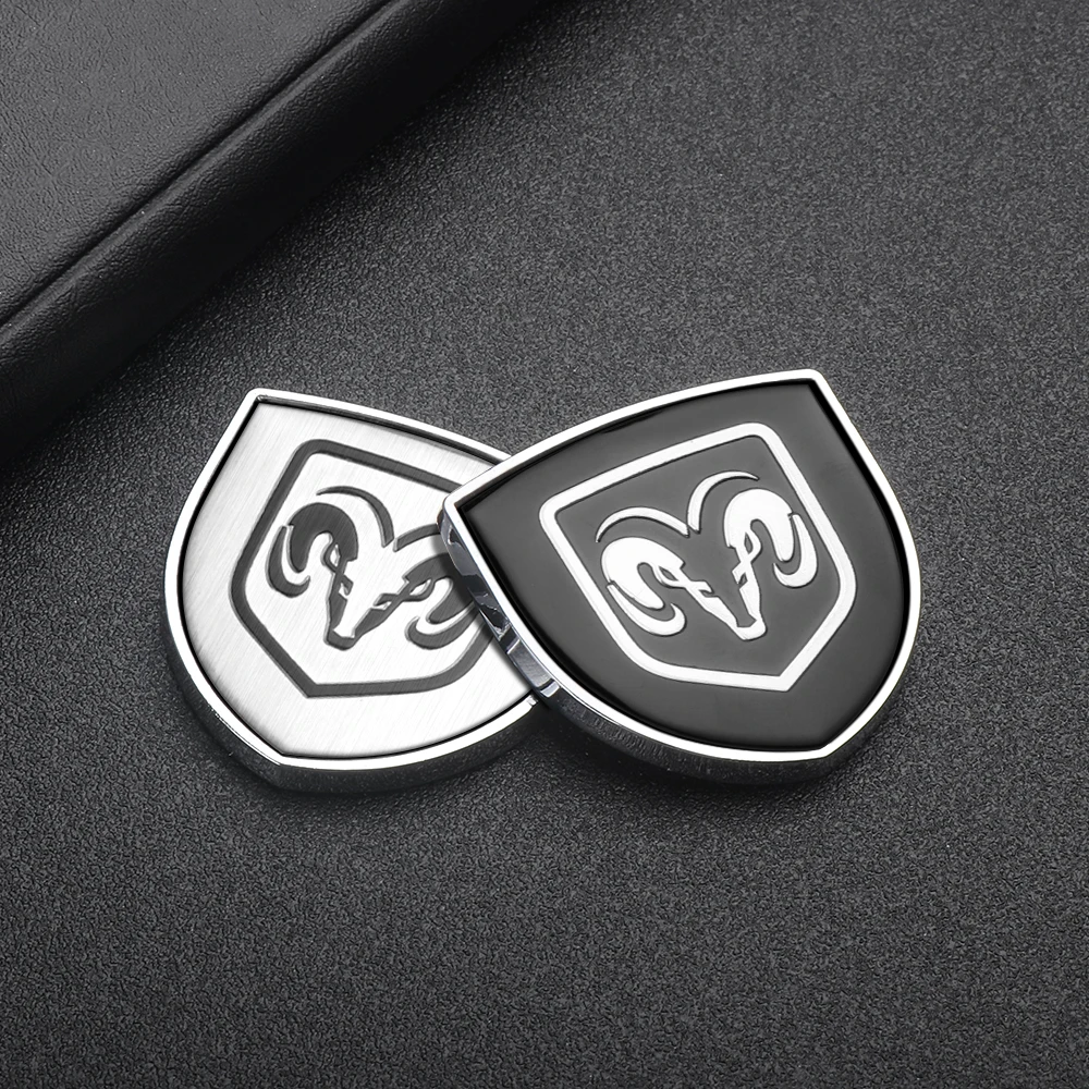 3D Metal Logo Car Front Window Body Badge Trunk Emblem Stickers Decal For Dodge Durango Caliber Dakota Neon SRT SXT Nitro Magnum view 5