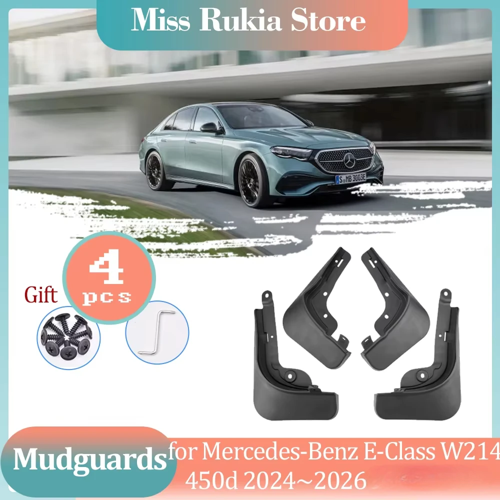 

Mud Flaps for Mercedes-Benz E-Class W214 450d 2024~2026 Mudguards Splash Fender Flares Spoiler Wheel Guards Cover Accessories