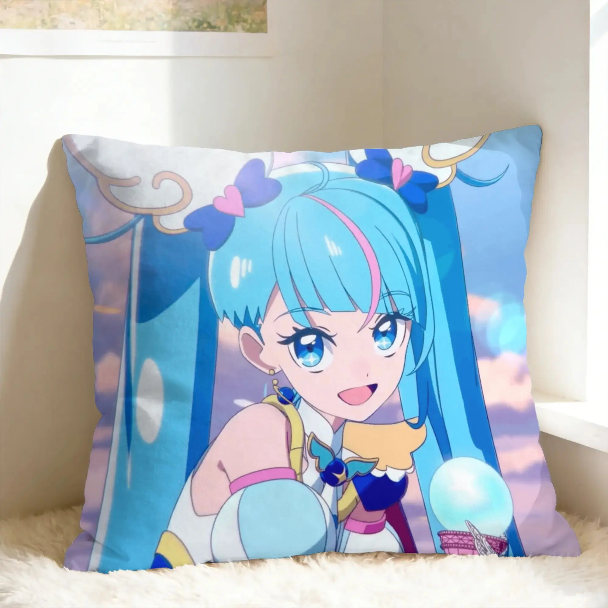 Pillow Cover Anime Sky P-Precure  Funny Pillow Case For Sofa Home Decor Pillowcases