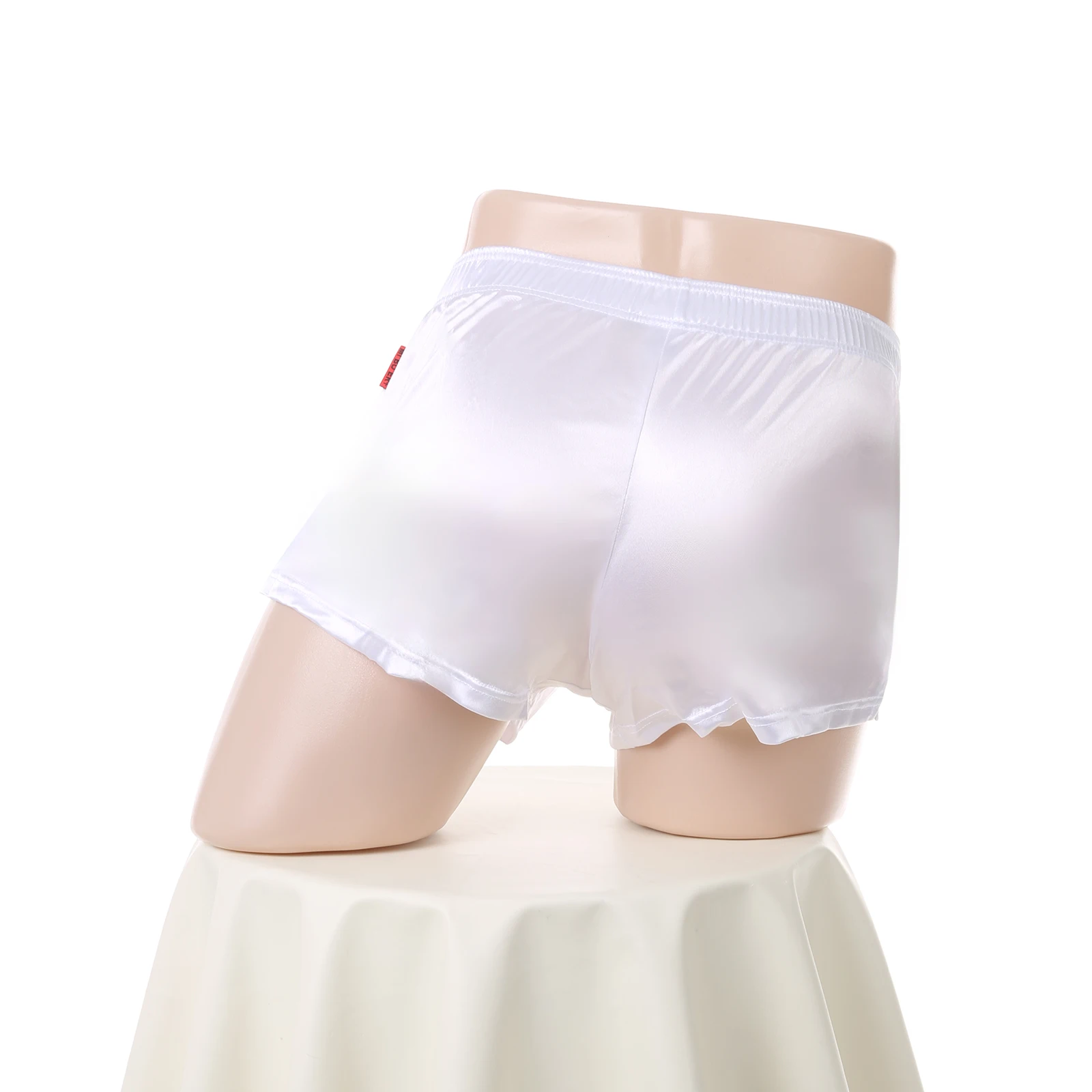 Sexy Nachtwäsche, Schlafanzug, kurze Hosen aus Satin, Herrenunterwäsche, Lounge-Pyjama, Homewear, Schlafhose, Boxershorts – Detail 21