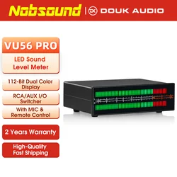 Nobsound 112 Bit LED Sound Level Meter MIC+LINE Music Spectrum Visualizer Audio Analyzer Display Stereo Audio Splitter Adapter