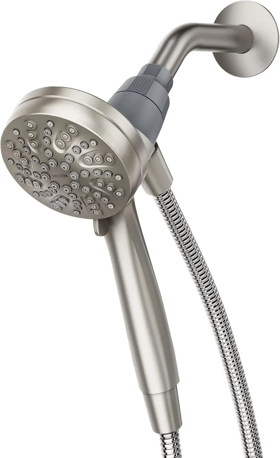 6-Spray Handheld Shower Head with Magnet Mount, Spot-Resistant Brushed Nickel Finish for Easy Cleaning