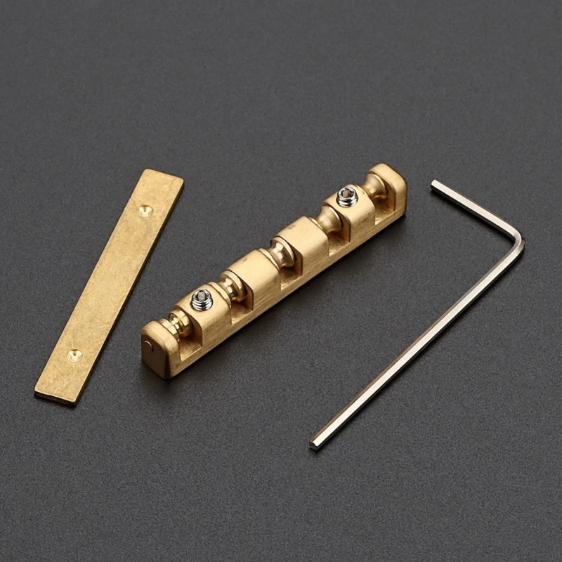 Height Adjustable 5 String Basses Nut Electric Basses Brass Roller Basses Nut Split Regulation Replacement Parts Dropship