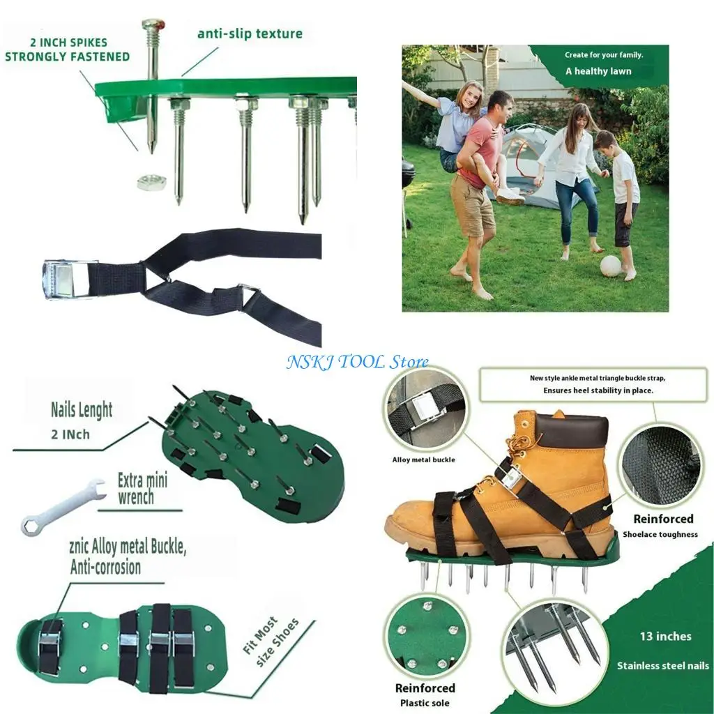 

L8RC Slip-Resistant Garden Work Shoes Shoe for Endure Aerates Lawns Promotes