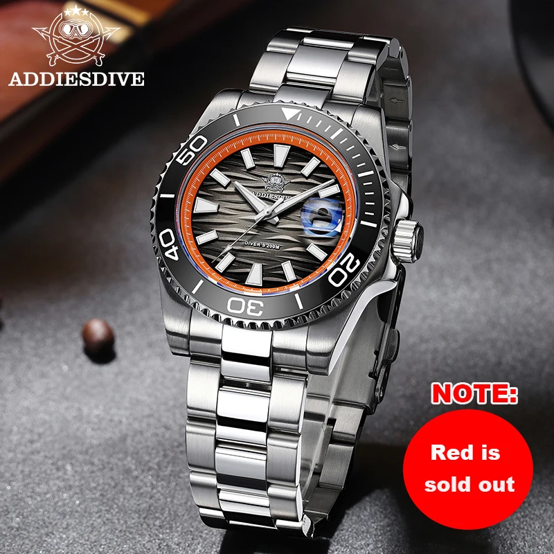 

ADDIESDIVE Men’s Diver Watch Quartz Japan Movement 200M Waterproof 41mm BGW9 Luminous Ceramic Bezel 316L Steel Sport Wristwatch