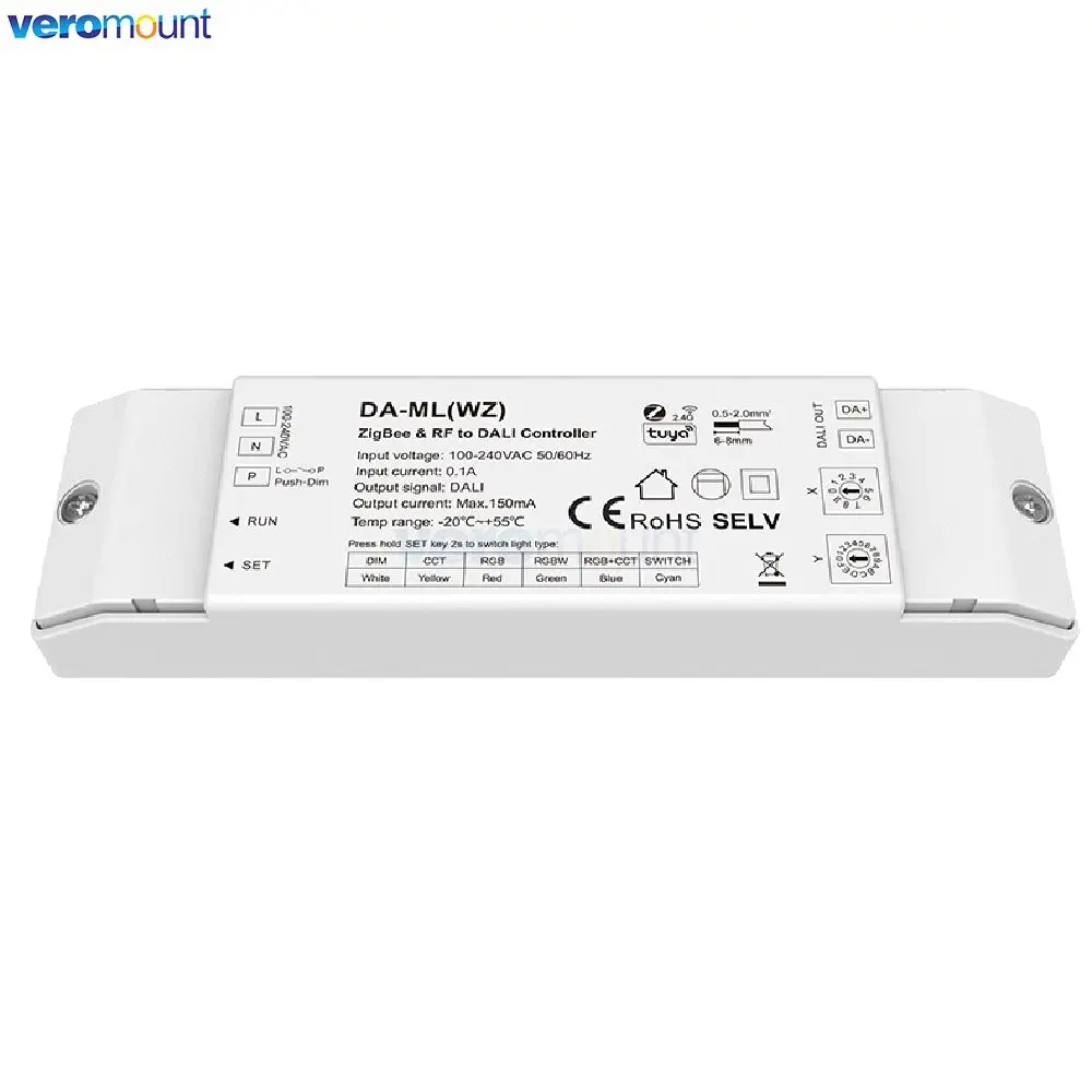 Skydance WiFi ZigBee 2.4G RF DALI Dimmer Tuya Smart APP Controllo cloud DA-ML DA-ML(WT) DA-ML(WZ) per striscia LED RGB/RGBW/CCT