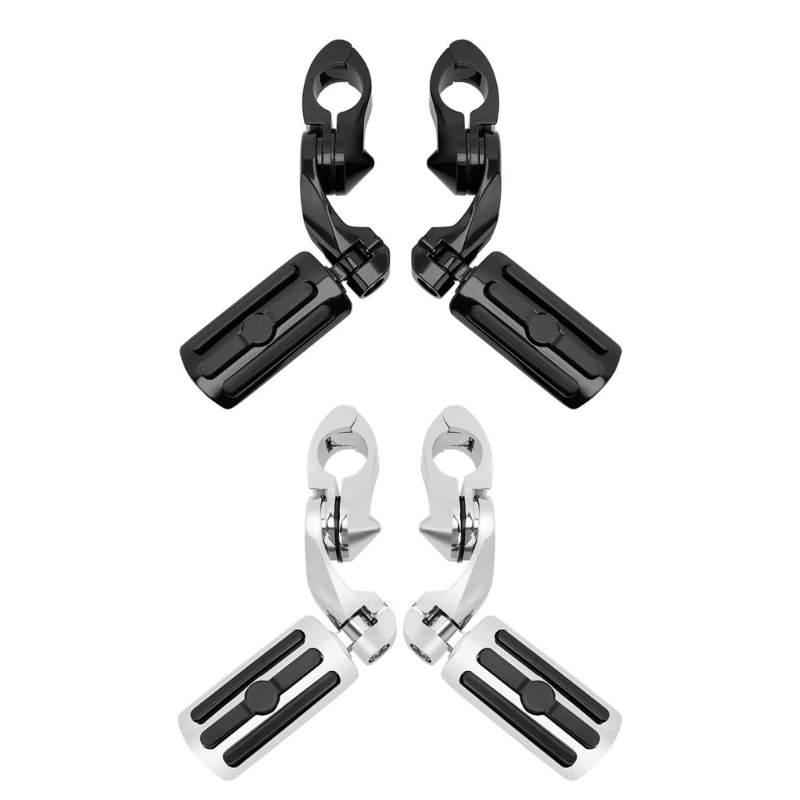 Adjustable Highway Foot Pegs Mount set Motorcycle Highway Pegs Ride Footrests Suitable for  1.25