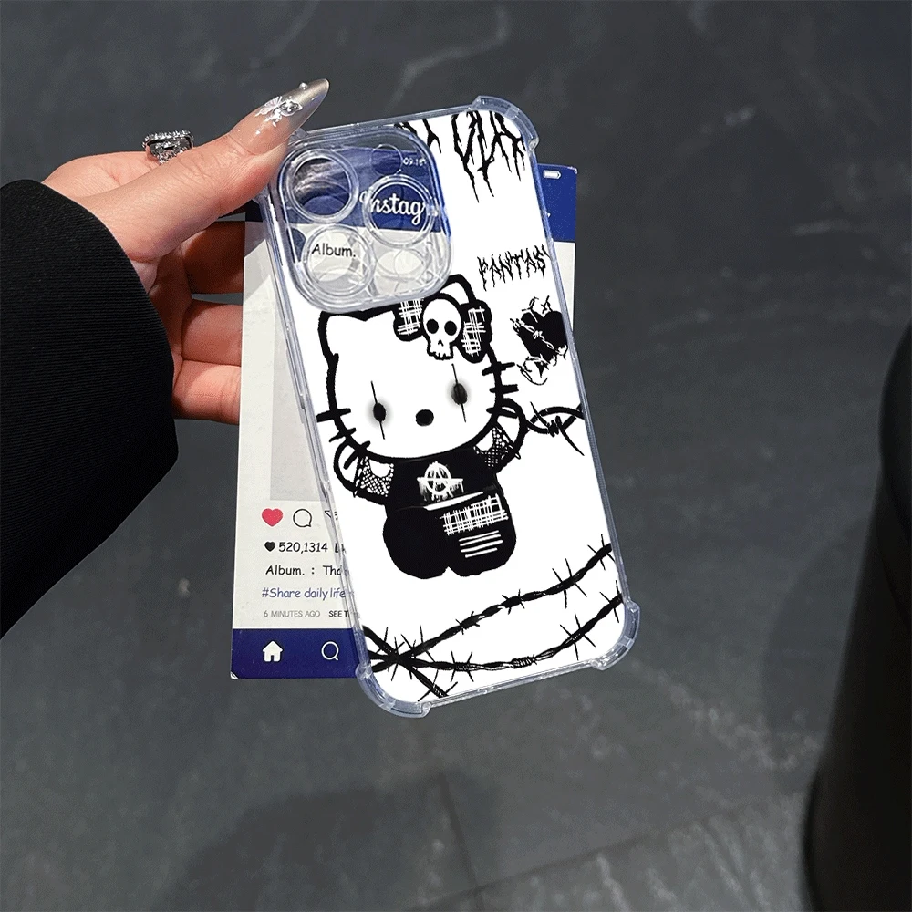 Custodie per cellulari Hello Kitty per IPhone 14 IPhone 16/15/14/13/12/11/x/xs/xs Max Custodia morbida per telefono Sanrio Anime Toys