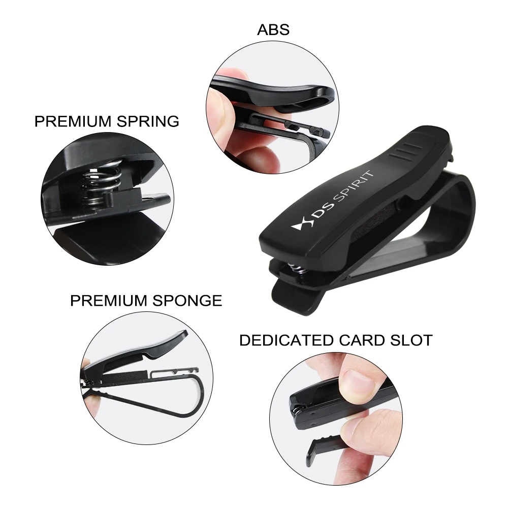 Car Sunglass Clip Card Holder Auto Accessories For DS3 Crossback DS7 DS4 DS3 DS SPIRIT Citroen X E-Tense DS5 DS6 5LS Wild Rubis