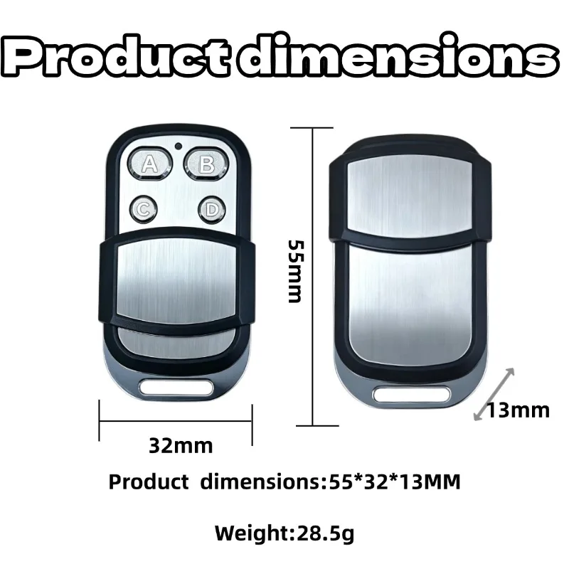 433MHz Fixed Code Remote Control 4 Channels Gate Opener Handheld Transmitter view 6