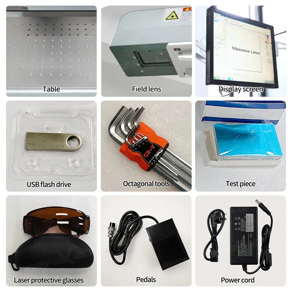 2.5D 3D Ezcad3 JPT MOPA 3D الألياف الليزر حفارة لقطع المعادن 100W الألياف الليزر حفارة 50W آلة التعليم بليزر الألياف