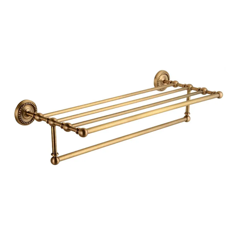 

All-copper antique European twist towel rack, bath towel rack, bathroom set, hardware pendant