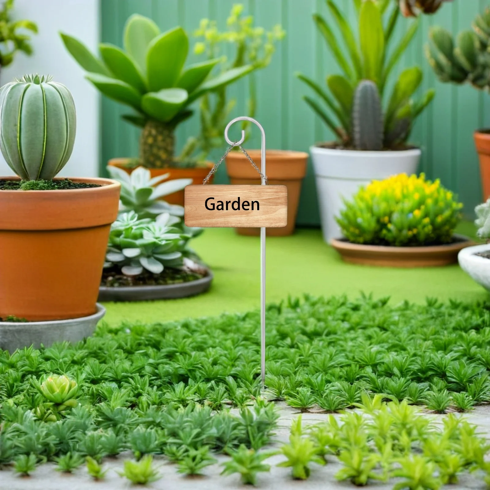 20 قطعة خطافات الراعي المعدنية المتينة للحديقة في الهواء الطلق نباتات معلقة الفوانيس علامات مقاومة الطقس خطاطيف تسمية النبات #2