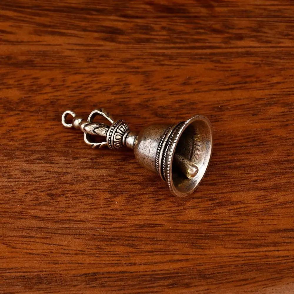 Retro Die-casting Motorcycle Guardian Bell Meditation Spiritual Bronze Bell Pendant Handmade Biker Good Luck Charm Home Decor