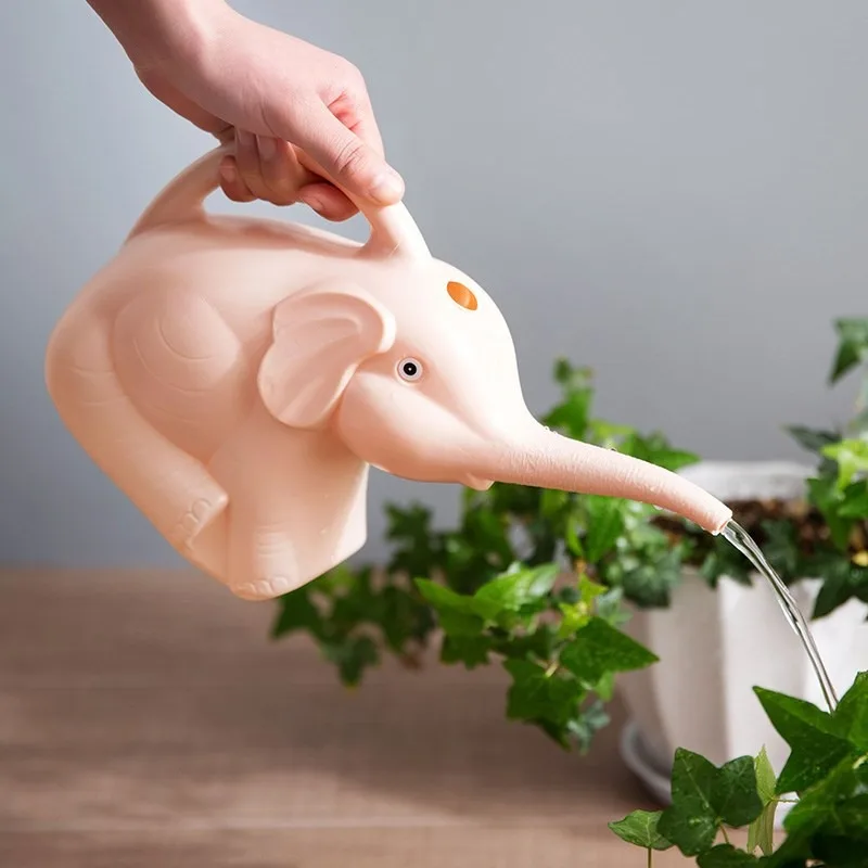 

2L Creative Long Mouth Plastic Elephant Watering Pot Household Green Plant Flowers Cans Spray Pot Horticultural Supplies