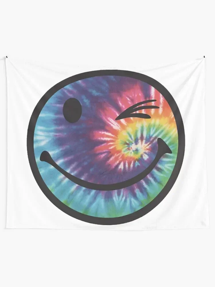 Tie Dye Wink Tapestry Custom Bedroom Decorations Tapestry