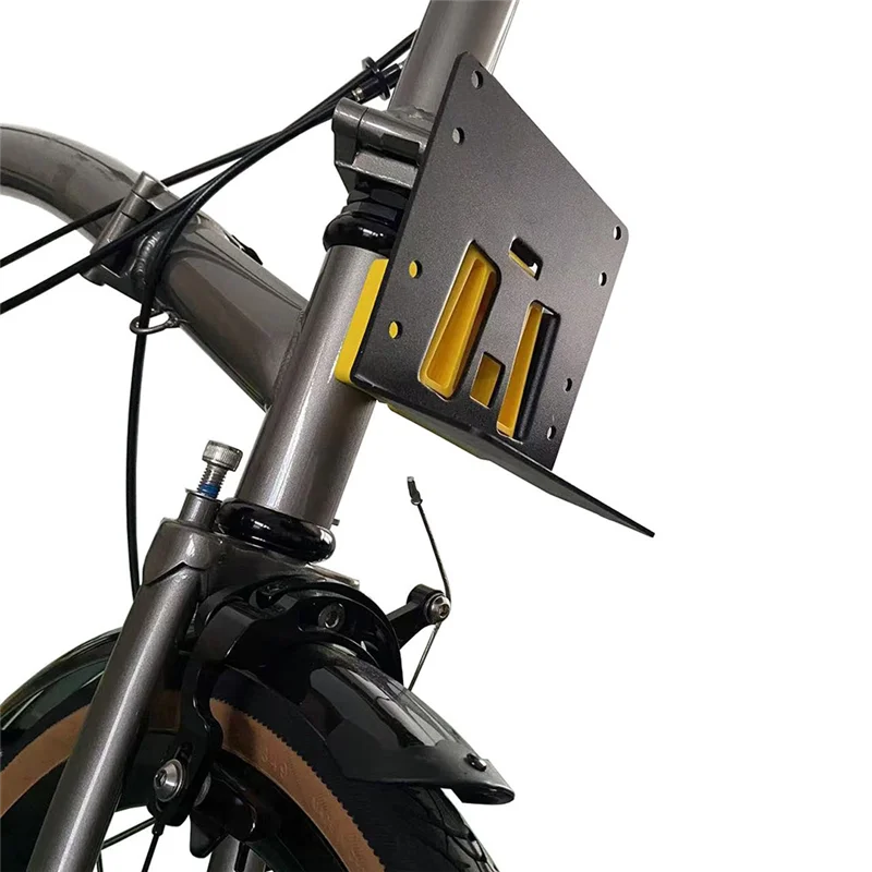 A06F-accessoire de cyclisme vélo avant sac transporteur bloc adaptateur pour Brompton pliant sac pan