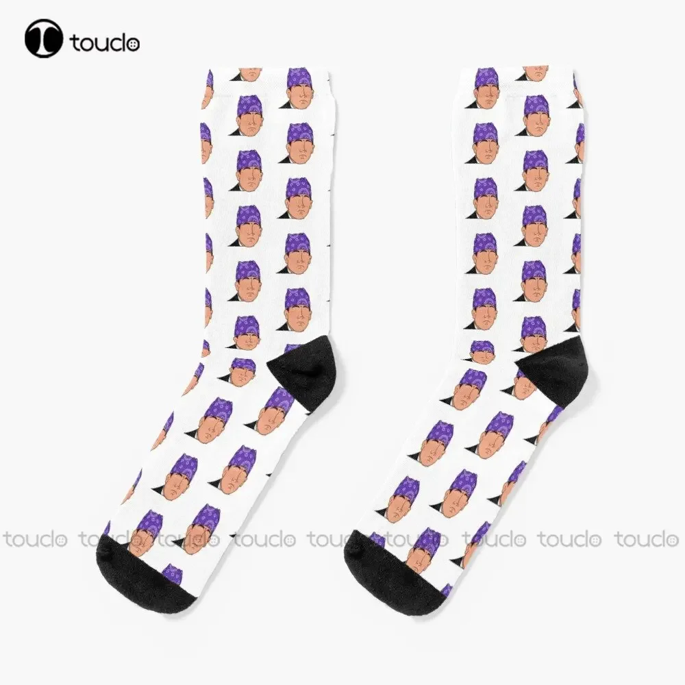 Michael Bandana Michael Scott Office Series Socks Woman Socks Fashion Creative Leisure Funny Art Abstract Oil Painting Socks