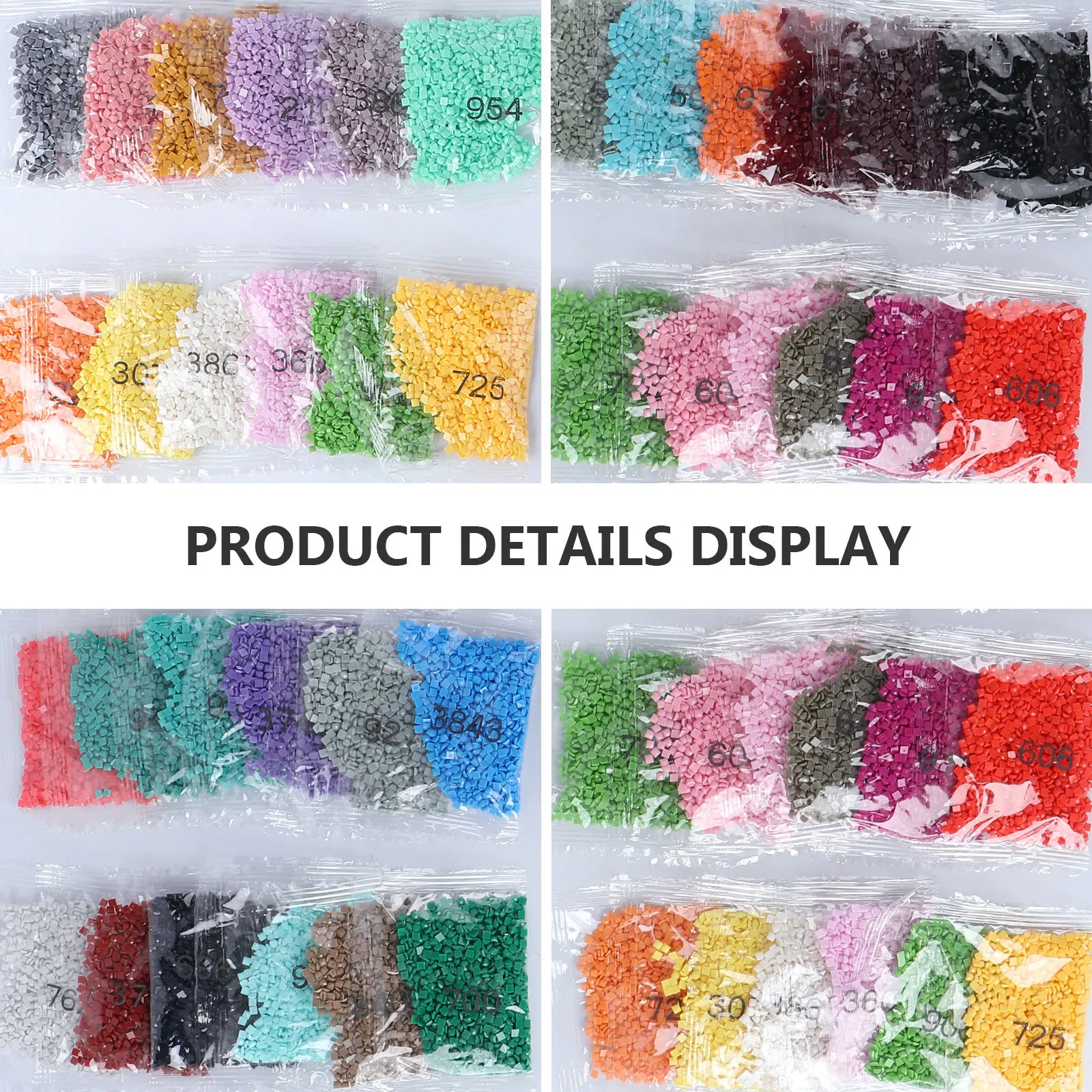 

Handmade Rhinestones Drill Painting Rhinestones Material Exquisite Diamond Beads Shiny Beautiful Bright Colors Texture