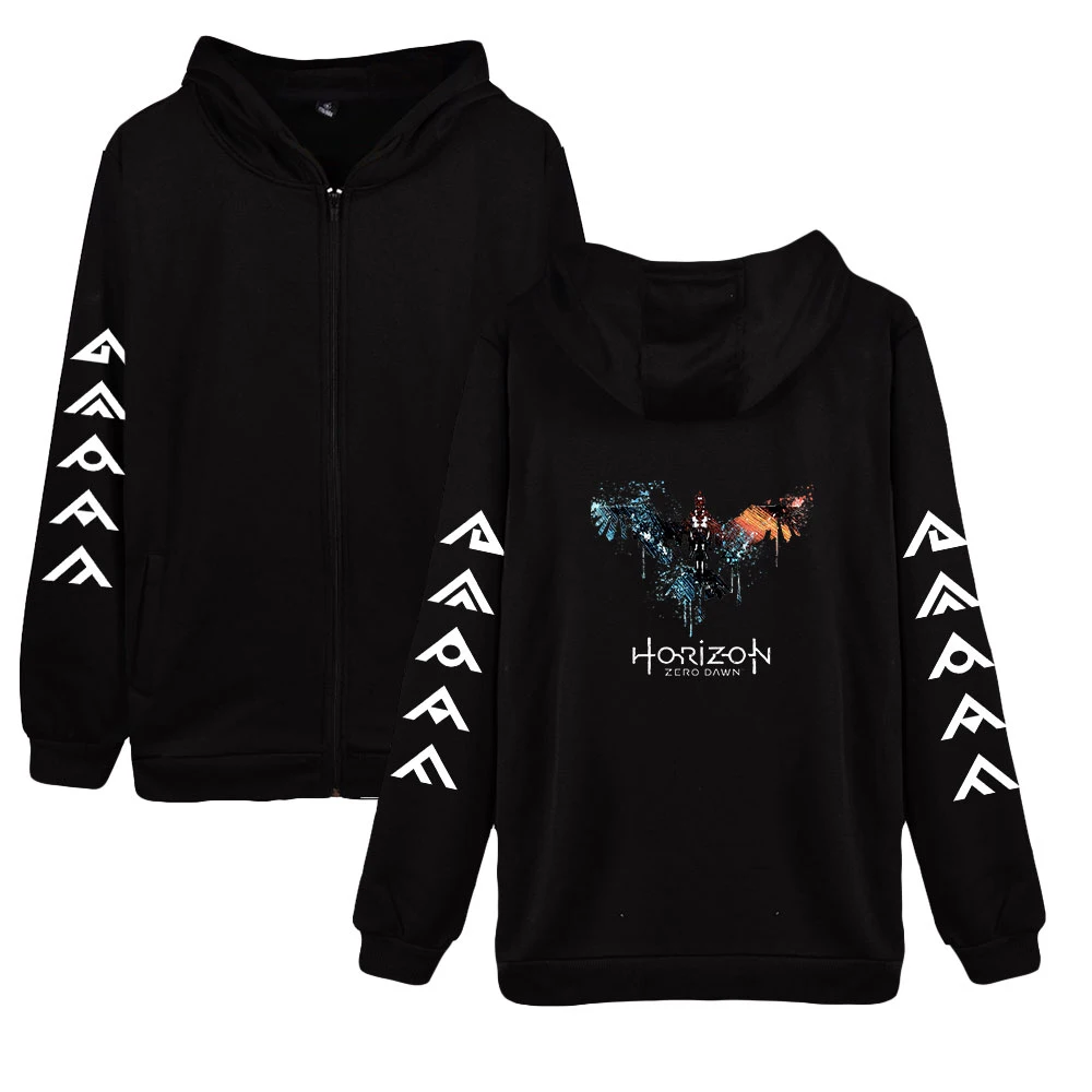 Horizon Forbidden West Zipper Hoodies Women Men Long Sleeve Hooded Sweatshirt Casual Streetwear Zip Up Clothes