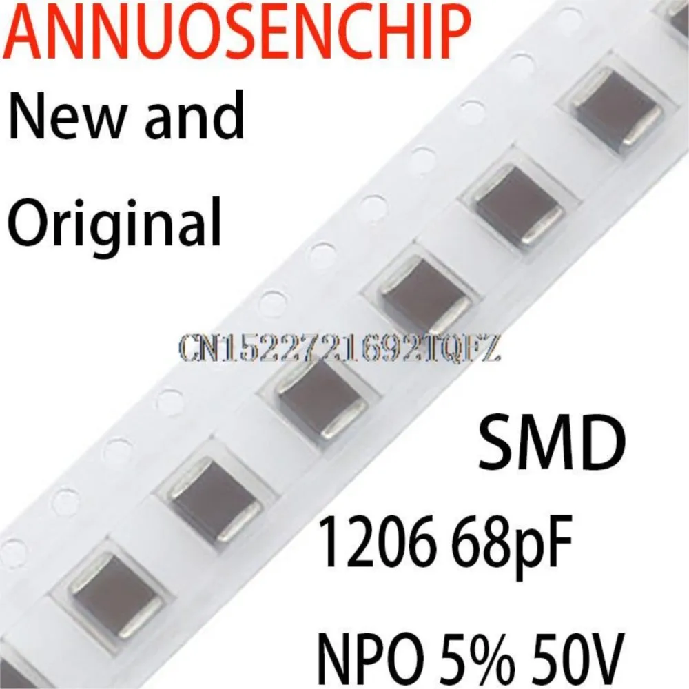 4000PCS New and Original  Error  smd capacitor 1206 68pF NPO 5% 50V