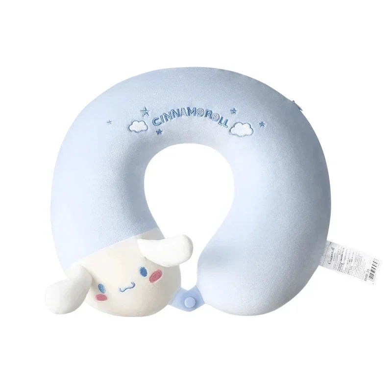 MINISO Anime Cartoon Sanrio Series Cute and Simple Cinnamoroll Memory Foam U-shaped Pillow Travel Seat Neck Pillow Nap Gifts