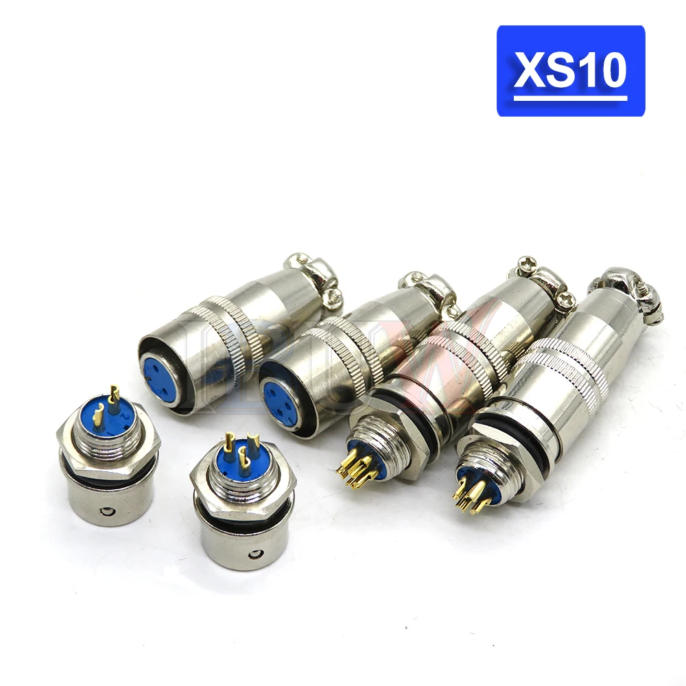 XS8 XS9 XS10 XS12 Aviation connector push-pull circular quick connector 2/3/4/5/6PIN 5P Gold plated contact Male and Female plug