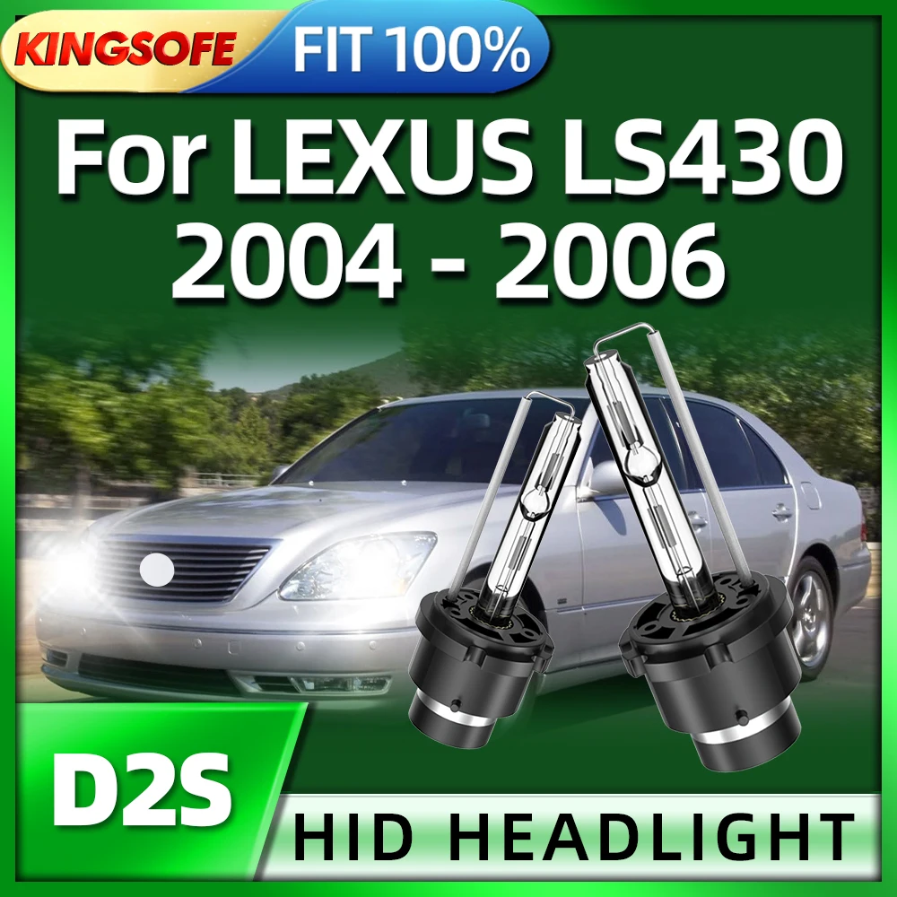 

Roadsun 2PCS Car Headlight Bulb D2S HID Xenon Light 6000K White Lamp 35W For LEXUS LS430 2004 2005 2006