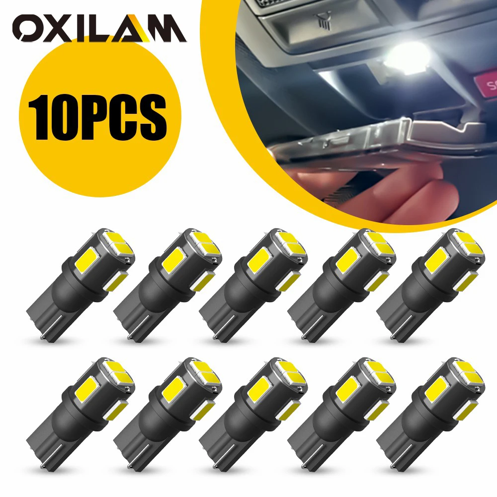 10/2 Uds W5W T10 bombillas LED luz Interior de coche para Peugeot 508 207 BMW 216 F30 316 Mercedes Audi A3 Honda Accord Mazda 2 3 6 CX5