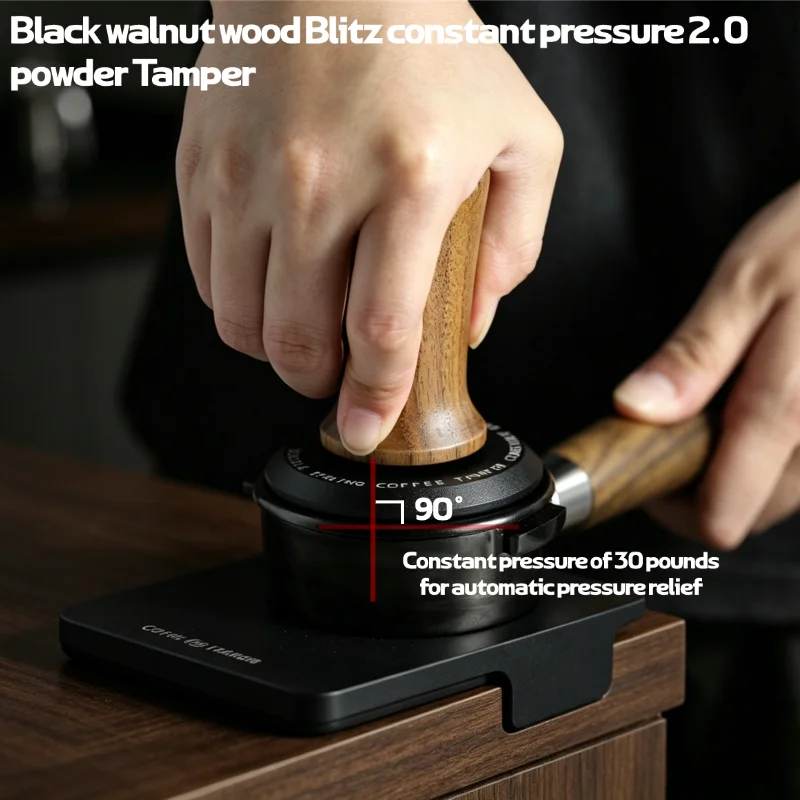 30lb Constant Pressure Coffee Tamper 51mm 53mm 53.75MM 58mm Espresso Flat Tampers Calibrated Spring Loaded Barista Coffee  Tool