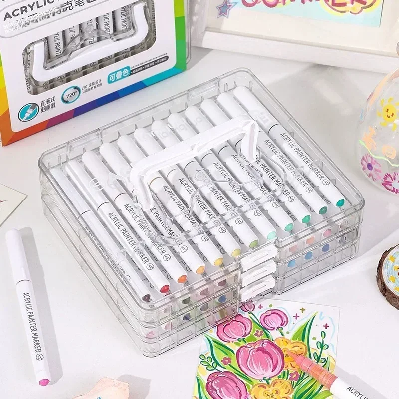 LANGUO 171 Colors Acrylic Colors Markers Direct Liquid Paint